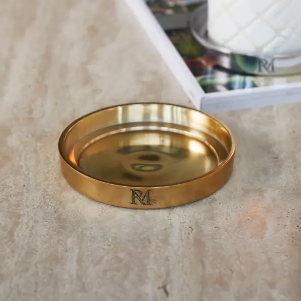 RM Maxime candle platter L, gold