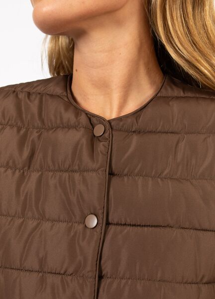 Asta quilted vest, chocolate brown