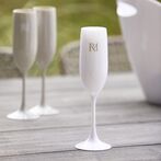 RM monogram outdoor bubbles glass, white