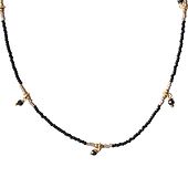 Cocoon black onyx gold necklace