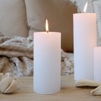 Macon pillar candle 15x7, white