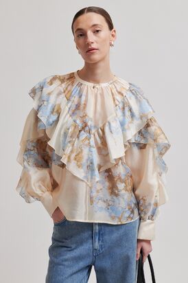 Lugana frill blouse, windsurfer