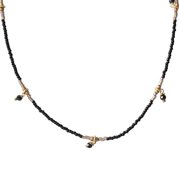 Cocoon black onyx gold necklace