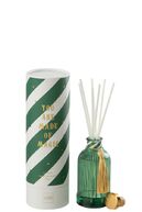 Reed diffuser magic fragrance oil, white/dark green