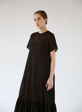 Organza gown, chocolate