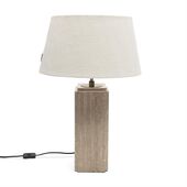 Linen taper lampshade white 45x25