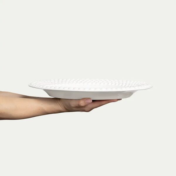 Bubbles plate 35x30cm, white