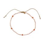Essence carnelian gold anklet