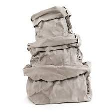 Uashmama paperipussi L, harmaa