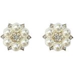 Pearl vintage button covers, silver