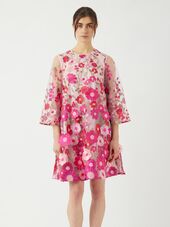 Flowering dress, fuchsia purple