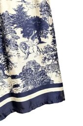Pants with Toile De Jouy print, navy