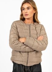 Asta quilted slim jacket, sand