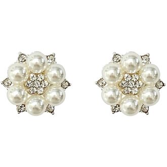 Pearl vintage button covers, silver