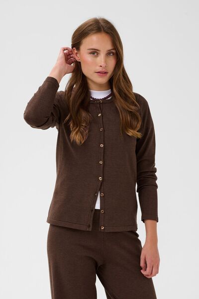 Mila cardigan, bracken melange/brown