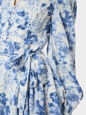 Marise print dress, light blue