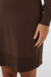 Mila rollneck dress, bracken melange/brown