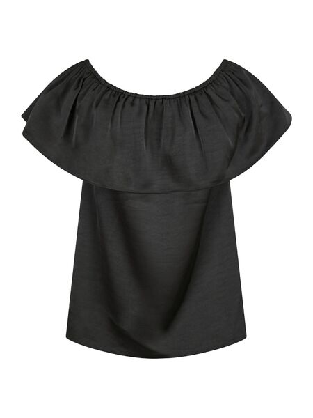 Kris heavy sateen top, black
