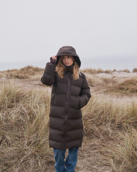 Viviana C puffer jacket, dark brown