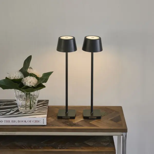 Luminee LED lamp micro USB, black