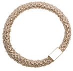 Fat hair tie, sparkled dark camel