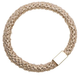 Fat hair tie, sparkled dark camel