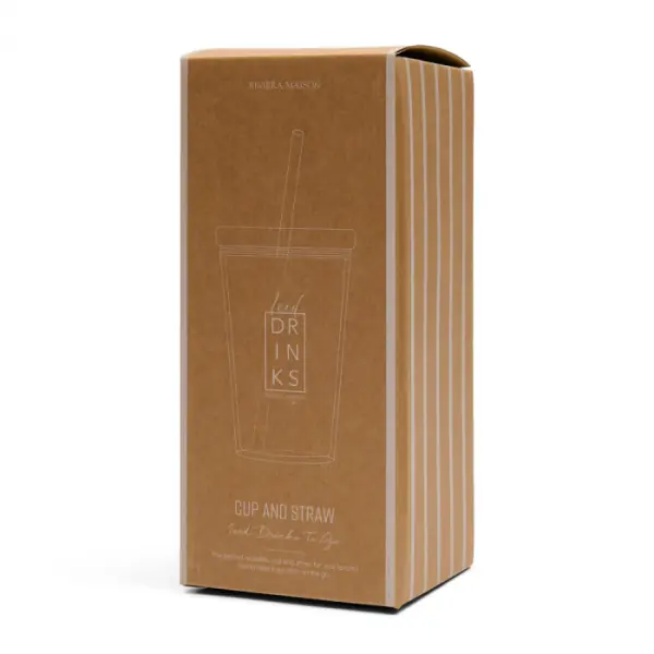 Iced drinks to go cup & straw