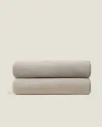 Soft bamboo throw 160x200, hazelnut whipstitch