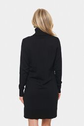Mila rollneck dress, black