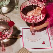 Cocktail napkin set, Cosmopolitan