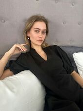 Odesa linen blouse, black