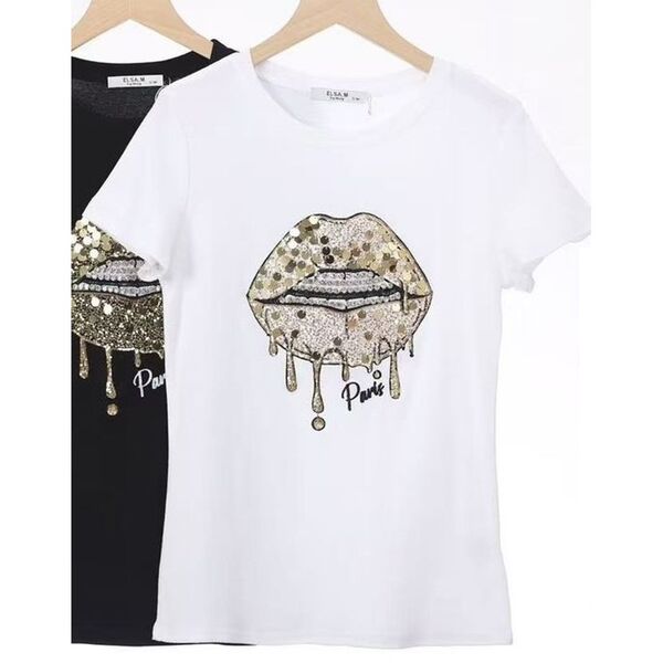 T-shirt with studs, white