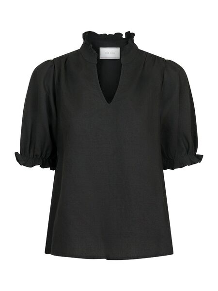 Odesa linen blouse, black