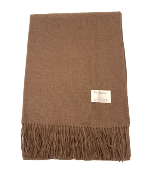 Scarf blended with cashmere, light maroon