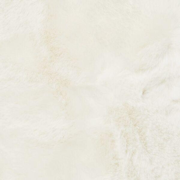 Fluffy heart cushion, ivory