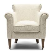 Paramount armchair bouclé, white sand
