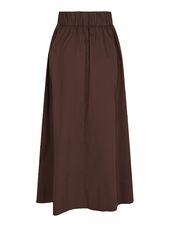 Yara poplin skirt, chocolate brown