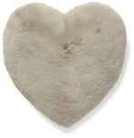 Fluffy heart cushion, nougat
