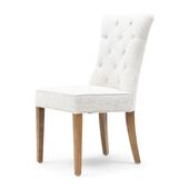 Balmoral dining chair, brown leg/antique white
