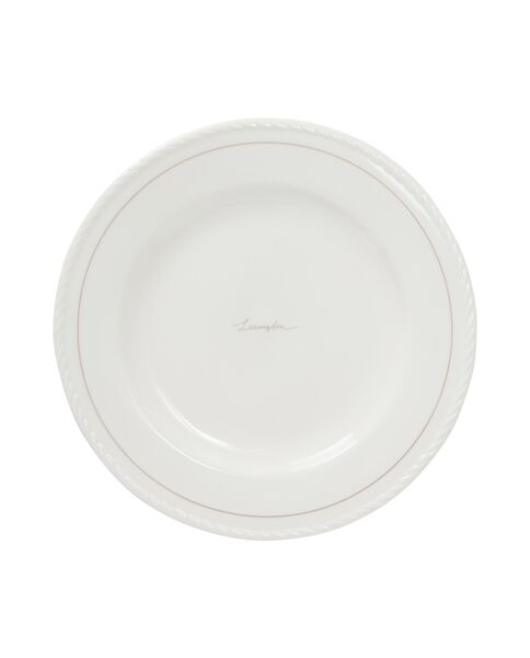 Porcelain dessert plate, white/beige