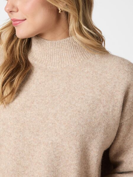 Paulina knit blouse, sand melange