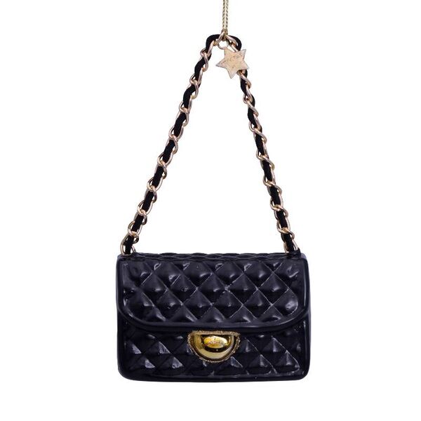 Ornament opal fashion bag 5,5cm, black