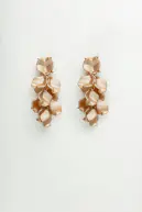 Leaf earrings mini, nougat