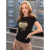 T-shirt with studs, black