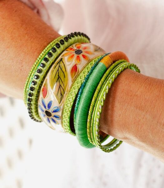 Rannekorusetti, ruskea/vihreä