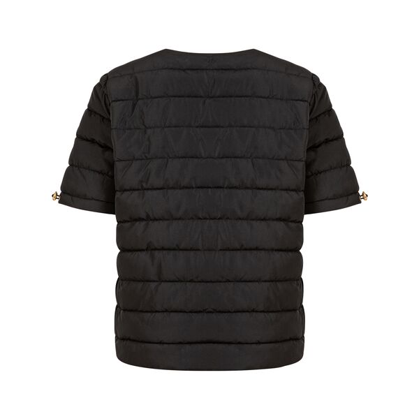 Asta quilted short sleeved jacket, black