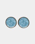Ava pearls earrings, pearl blue