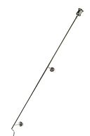 Hoxton wall lamp, shiny silver