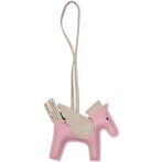 Pony bag charm, pale rose/sand