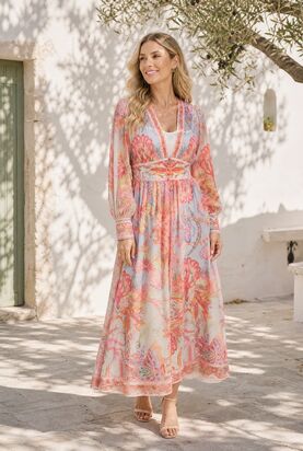 Aurora sifonkimekko, pinkki